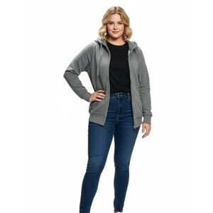 TNA Sportswear Gray Zip-Up Hoodie Size Large Grey Jacket Athleisure Outerwear